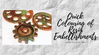 Colouring Resin Embellishments with Alcohol Inks