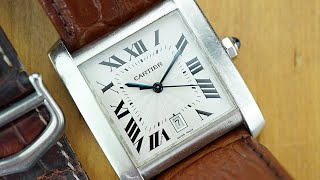 RARE Cartier Tank Française XL automatic ref 2564 - yearling: only produced in 2002