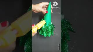 Christmas  tree craft #shortsvideo # plastic spoons craft idea