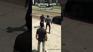 When you fight yourself! #gta #gaming #funny #funnyclips