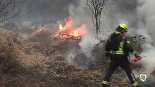 Waldbrand im Hutewald: Übung von Feuerwehr und Forst mit Livestream in Katastrophenstab