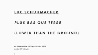 Une oeuvre en vidéo : Plus bas que terre, Luc Schuhmacher (alternatif-art)