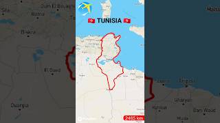 Republic of Tunisia 🇹🇳 l Exploring Landborder of Tunisia by a Map #shorts #shortsfeed #trending