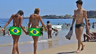 🇧🇷 CAMINHANDO na PRAIA de COPACABANA | Walk in Rio de Janeiro - Brazil 2023 - 4K WALK