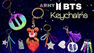 BTS Keychain DIY 💜 How to make bts keychains | Diy bts keychains | Diy keychains #bts #keychain