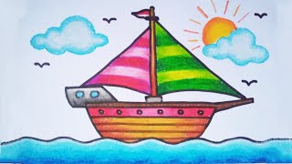 Tutorial Menggambar dan Mewarnai Kapal Layar ( SAILING SHIP)