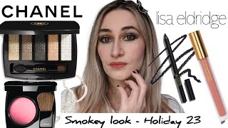 New CHANEL SMOKEY Eyeshadow palette + LISA ELDRIDGE |Holiday Season 23 Party Makeup Look