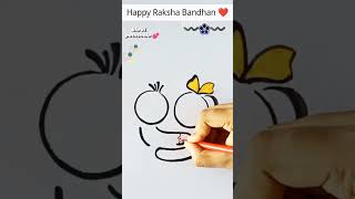 World Best Easy Drawing On Raksha Bandhan ~~❥✿❥~~ #shorts #sister #love #rakshabandhan #brother