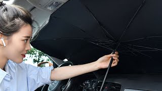 Foldable Car Front Windshield Sunshade Umbrella 2020 — Install in 3 Seconds