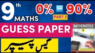 Class 9 Maths Guess Paper | Important long and Theorem |