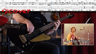 Jimi Hendrix - Little Wing - Bass Cover with Tabs in 4K