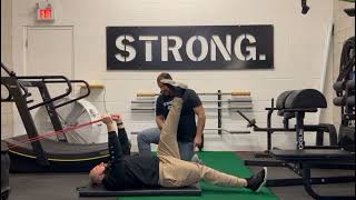 Active Straight Leg Raise (ALSR) with Overhead Band Resistance