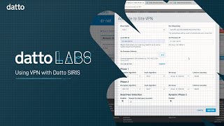 Datto Labs: Using VPN with Datto SIRIS