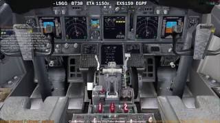 [FSX] PMDG 737 NGX | Glasgow (EGPF) to Geneva (LSGG) Part 1