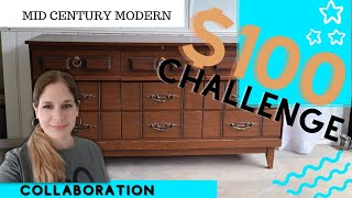 Mid Century Modern Makeover | $100 Challenge