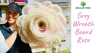 Dollar Tree Wreath Board Rose | Step by Step Tutorial