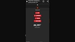 live subscribe count🧐 mobile se kaise dekhe youtube 💯 87k Subscriber Complete 🙏#short #live #viral