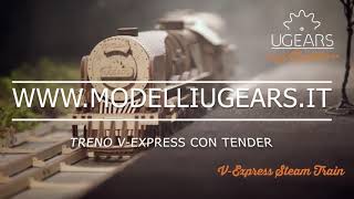 Ugears Treno V-Express con Tender - www.modelliugears.it