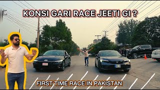 New Elantra 2024 vs Honda Civic Rs | First time race in Pakistan | Goga Car Classic