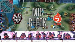 Mic Check Alter ego vs Aura fire MPL S10 Playoff | AE vs AURA Mic Check