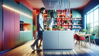 "Kitchen Trends 2024: The Rise of Large Islands and Colorful Cabinets!"