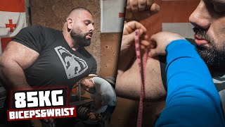 Levan Saginashvili 85 KG Biceps & Wrist Training