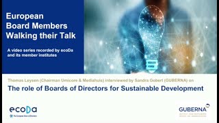 ecoDa's videos series - How European Board Members Walk the Talk - Guberna