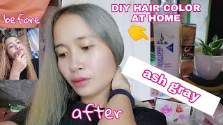 DIY ash gray hair for only  42 pesos only