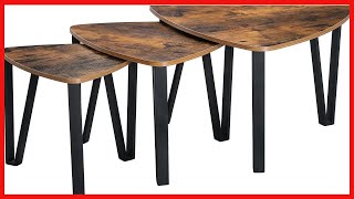 Great product -  VASAGLE Industrial Nesting Coffee Table, Set of 3 End Tables for Living Room, Stack