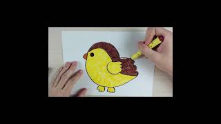 Draw a chicks for kids||нарисуйте чиков для детей||bolalar uchun jo'jalar chizish| #shorts