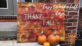 Simple DIY Fall Decor Sign