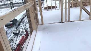 Construção em meio ao inverno canadense- Toronto