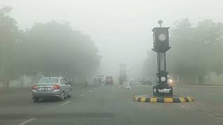 Lahore in Winters | Cold Foggy Winter Morning at Bahria Town Lahore