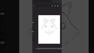 Sketching exercises Fox with Procreate app on ipad & Apple ✏️ #tutorial #shorts