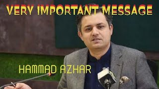 🔴LIVE | HAMMAD AZHAR 'S | POWERFUL APPEAL FOR | ISLAMABAD DCHOWK PROTEST |