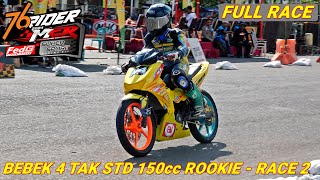 RAGAZZO KAUTSAR TROUBLE, RAIHAN ZAKY CRASH, M MAULANA MAIN SMART BEBEK 4TAK STD 150cc ROOKIE RACE 2