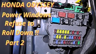 Power Windows Not Working on Honda Odyssey Part 2 ( THE FIX ) Diag & Repair