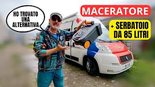 Maceratore per le acque nere del camper con SERBATOIO da 85 litri