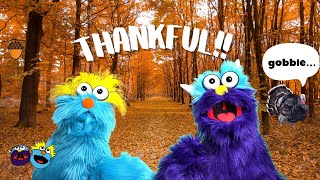 Thanksgiving with Bings & Potts | Funny Puppets for children, toddlers, and the whole family!