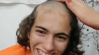 young lady headshave new video #bald #hairdonation #gundu #buzzcut  #mottai #baldbeauty #tonsure