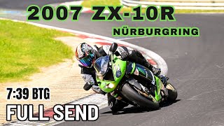 7:39 BTG - Nürburgring Nordschleife motorbike - 2007 Kawasaki Ninja ZX-10R - HOT LAP