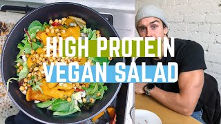 WHAT I EAT FOR DINNER AS A FIT ACTIVE VEGAN / MUSCLE GAIN SALAD