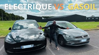 Electrique VS Thermique : Tesla Model Y ou Golf 7 TDI ?!