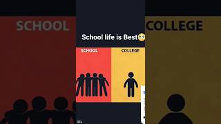 कोनसी life बेस्ट है✍️school vs college #success #motivation #mind #treanding #successlifetips#shorts