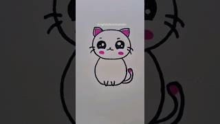 cute cat drawing // easy drawing //#shorts #short#artwork #pencildrawing #art #drawing