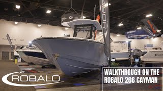 266 Cayman ROBALO walkthrough ( Miami International Boat Show 2022 )