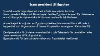 Irans president till Egypten