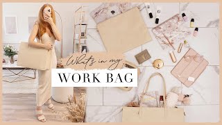 What's In My *New* Work Bag 2021 👜 26 y/o Creative Business Owner 👩🏻‍💻 + BÉIS Work Tote Review