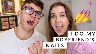 I DO MY BOYFRIENDS NAILS | Halloween