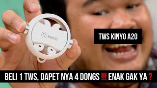 SEDEKAH GADGET INI SIK !!! TWS KINYO A20 #twsmurah #twscombo #kinyoa20